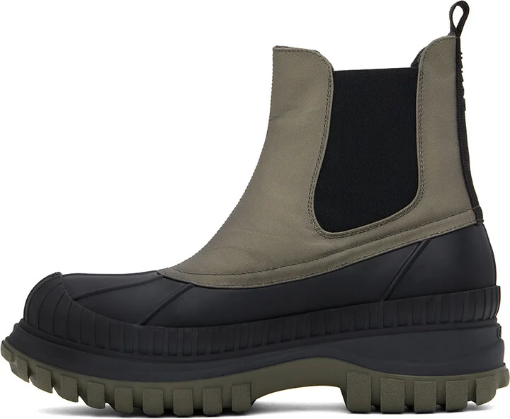 GANNI Khaki & Black Outdoor Chelsea Boots - Image 3