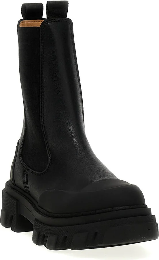 Ganni Leather Ankle Boots - Image 2