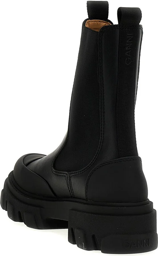Ganni Leather Ankle Boots - Image 3
