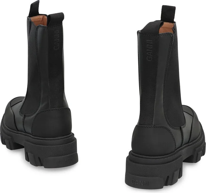 Ganni Leather Chelsea Boots - Image 4