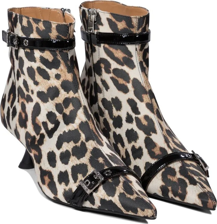Ganni Leopard Ankle Boots - Image 2