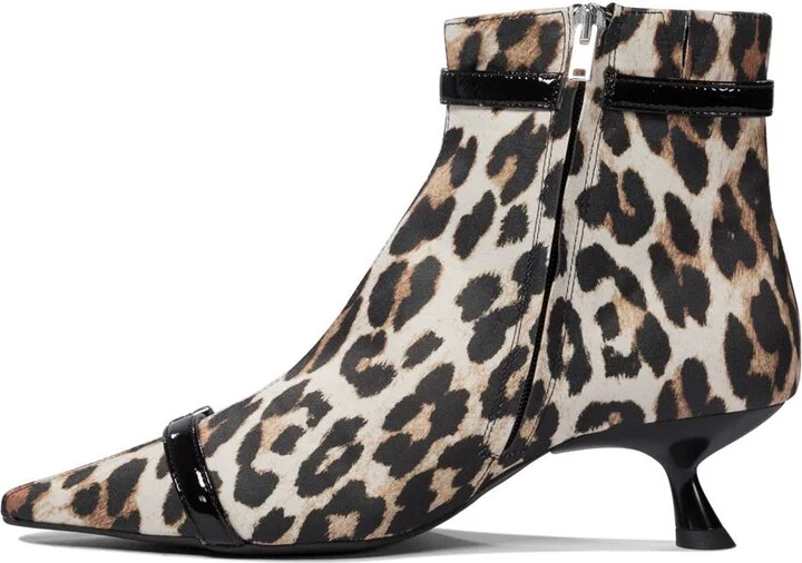 Ganni Leopard Ankle Boots - Image 3