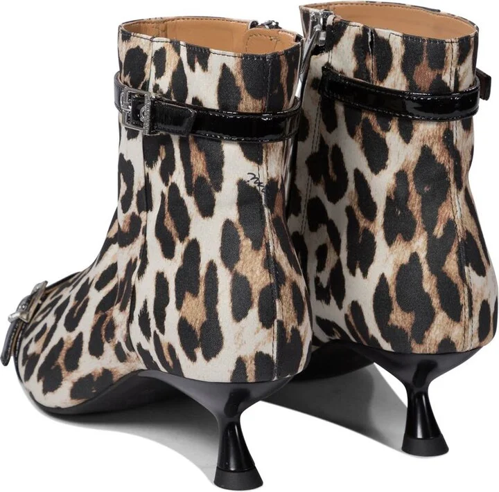 Ganni Leopard Ankle Boots - Image 4