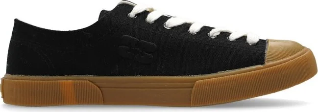 Ganni Logo-Embroidered Lace-Up Sneakers