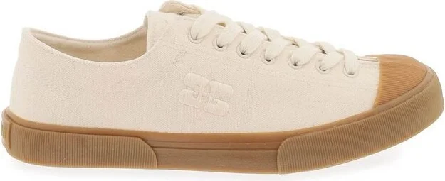 Ganni Logo Embroidered Round Toe Sneakers
