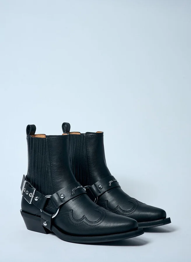 GANNI Low-cut Western Chelsea Boots - Woman Boots Black Eu - 39 - Image 2