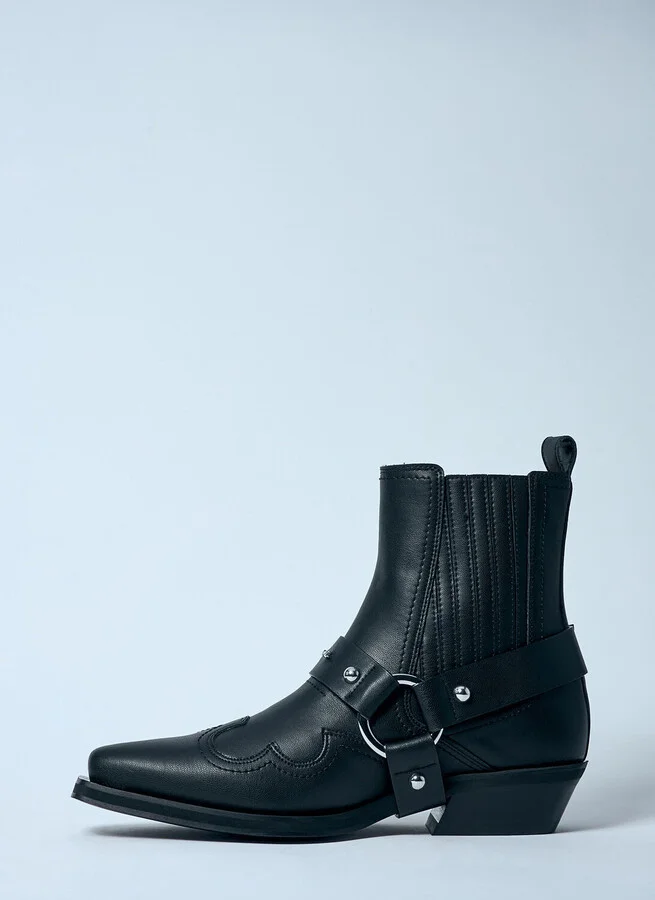 GANNI Low-cut Western Chelsea Boots - Woman Boots Black Eu - 39 - Image 4