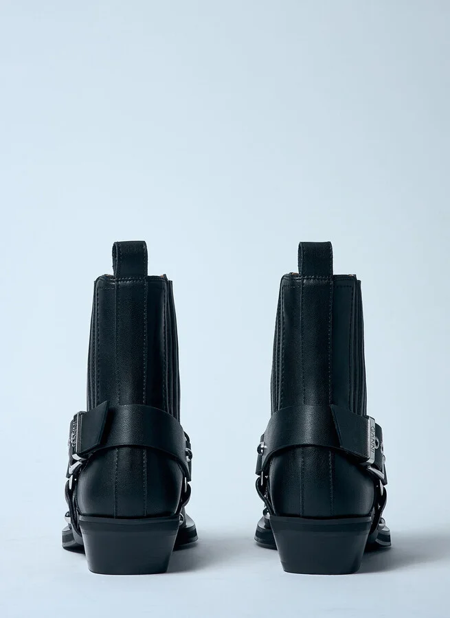 GANNI Low-cut Western Chelsea Boots - Woman Boots Black Eu - 39 - Image 6