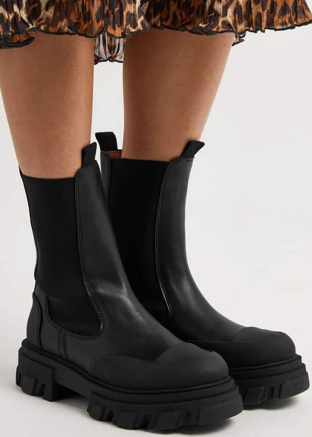 Ganni Mid-calf Faux Leather Boots - Image 5