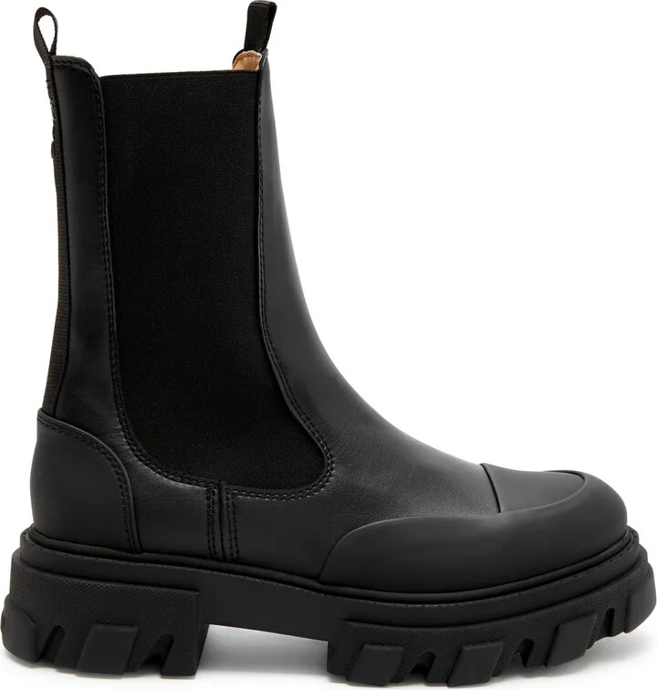 Ganni Mid-calf Faux Leather Boots