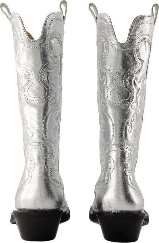 Ganni Mid Shaft Western Boots - Image 3