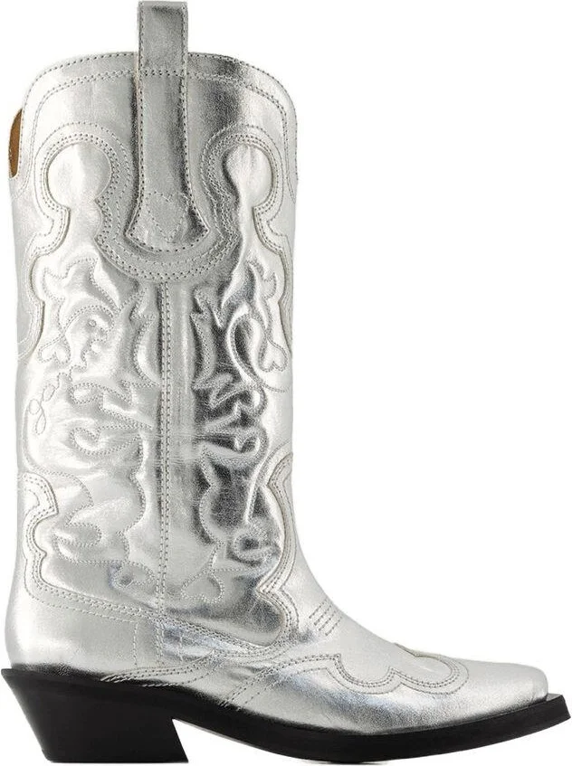 Ganni Mid Shaft Western Boots