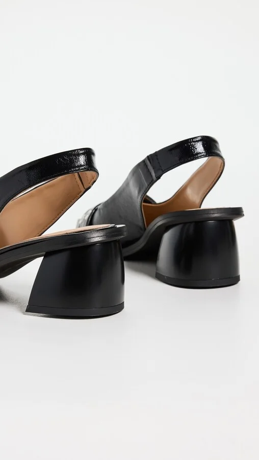 GANNI Naplack Buckle Slingback Pumps - Image 2