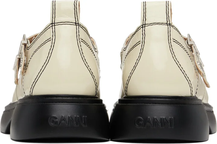 GANNI Off-White Mary Jane Loafers - Image 2