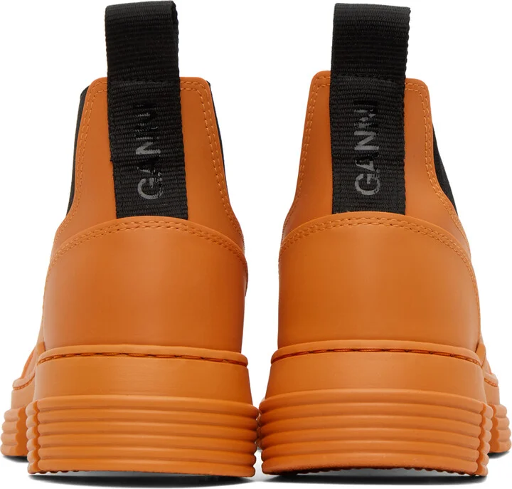 GANNI Orange Crop City Boots - Image 2