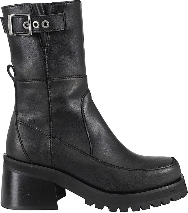 Ganni Panelled Mid Block Heel Boots