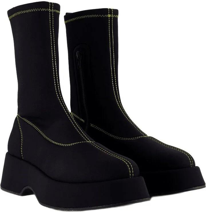 Ganni Retro Flatform Ankle Boots - Image 2