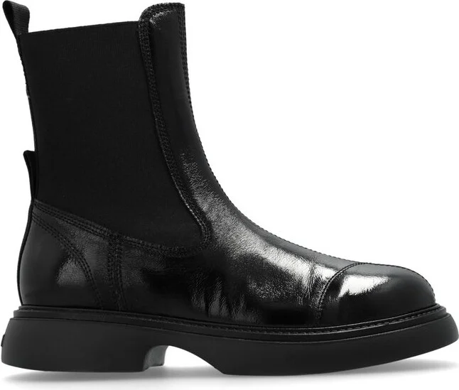 Ganni Round-Toe Slip-On Chelsea Boots