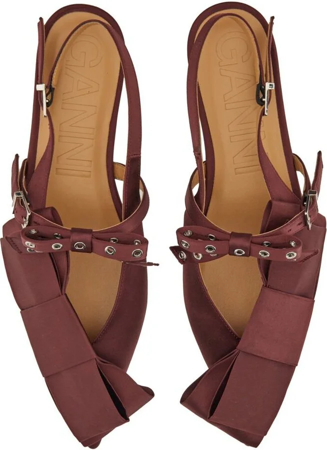 Ganni Satin Ballerina - Image 5