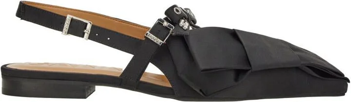 Ganni Satin Ballerina