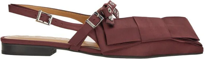 Ganni Satin Ballerina