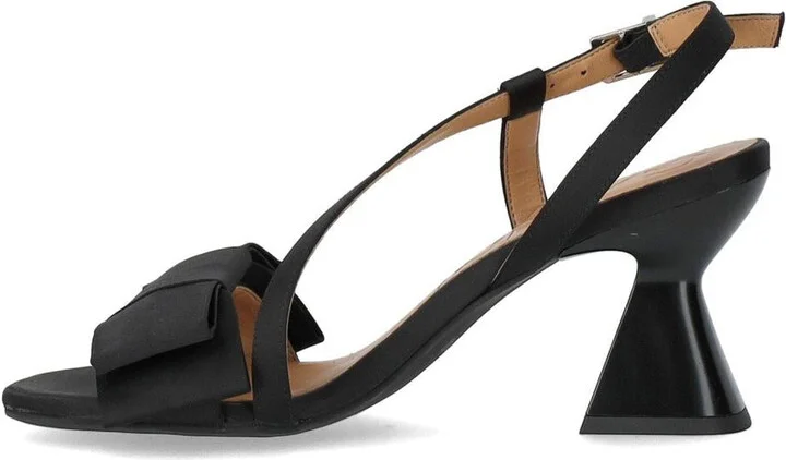 Ganni Satin Black Heeled Sandal - Image 3