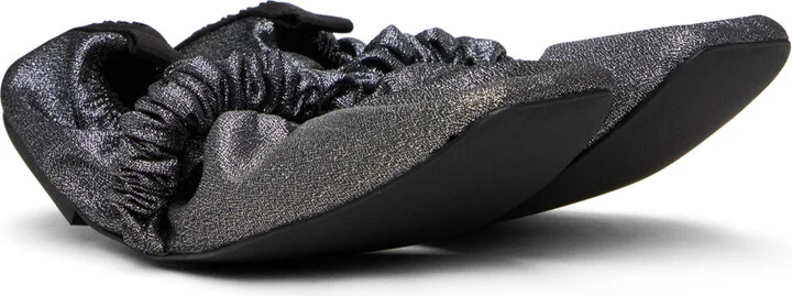 GANNI Silver Scrunchie Ballerina Flats - Image 4