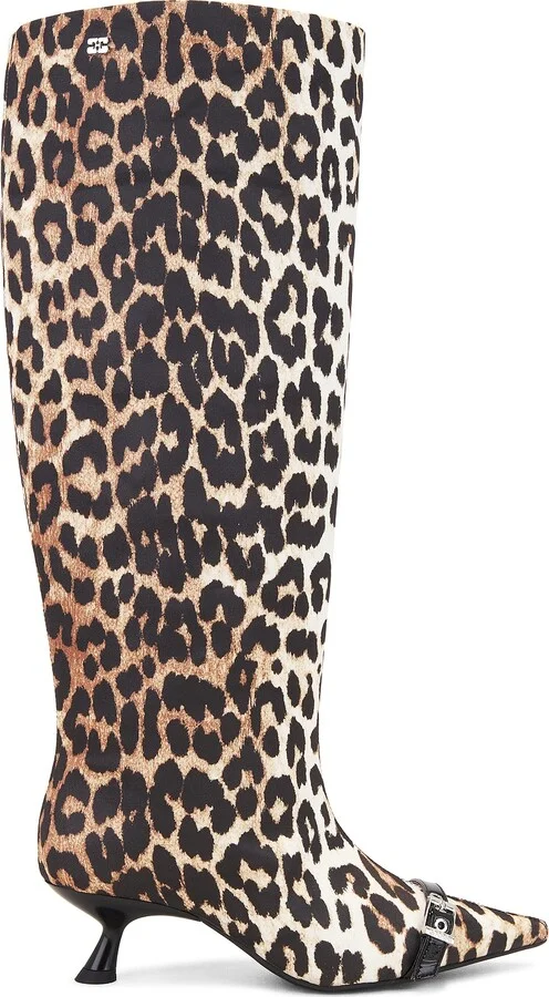 Ganni Slouchy Boot in Brown