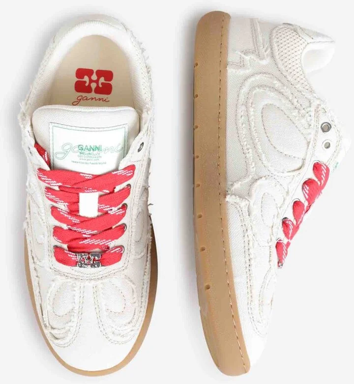 Ganni Sneakers 08 Canvas Raw Edge - Image 5