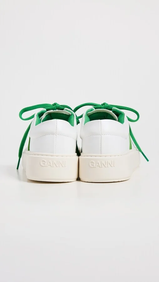 GANNI Sporty Mix Cupsole Sneakers Contrast Stitch - Image 3