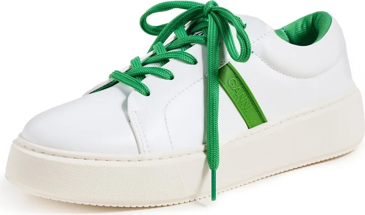 GANNI Sporty Mix Cupsole Sneakers Contrast Stitch