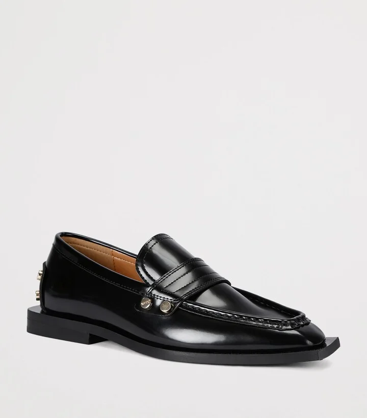 Ganni Studded Square-Toe Loafers - Image 3