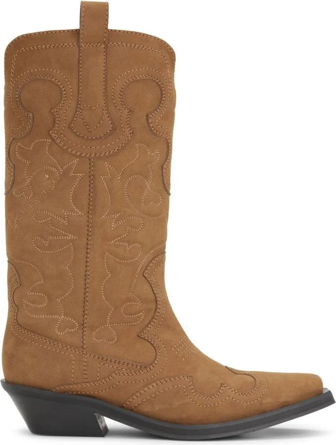 Ganni Western Embroidered Boots