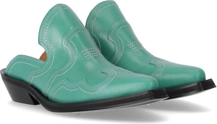 Ganni Western Green Mule - Image 2