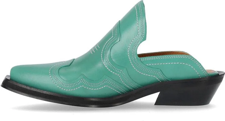Ganni Western Green Mule - Image 3