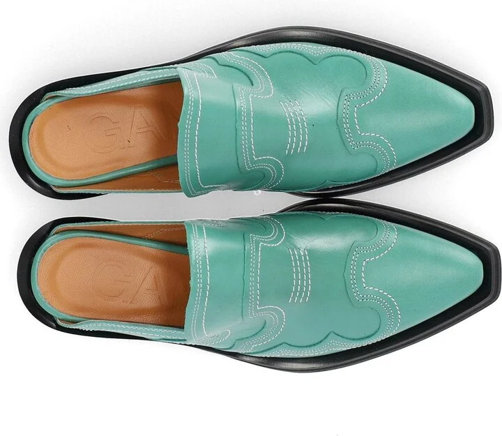 Ganni Western Green Mule - Image 5