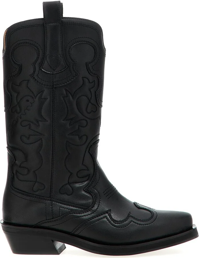 Ganni 'Western' Texas Boots