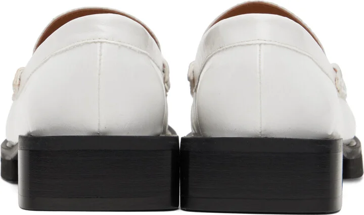 GANNI White Butterfly Logo Loafers - Image 2