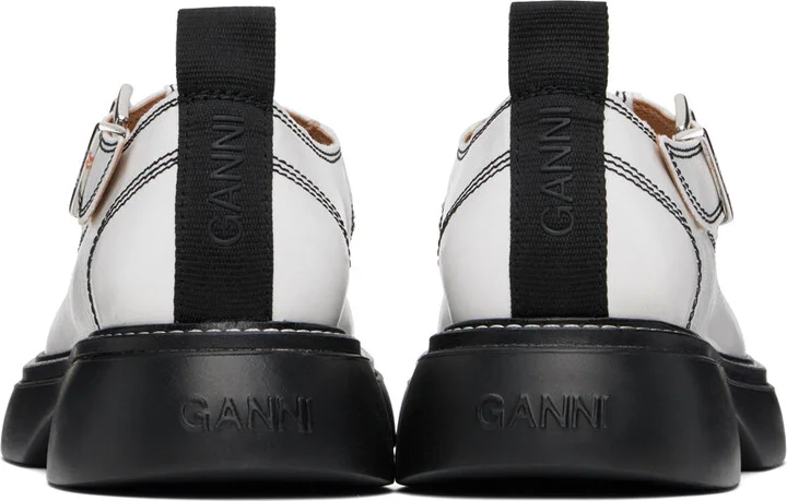 GANNI White Everyday Buckle Mary Jane Loafers - Image 2