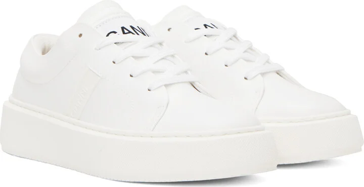 GANNI White Sporty Sneakers - Image 4