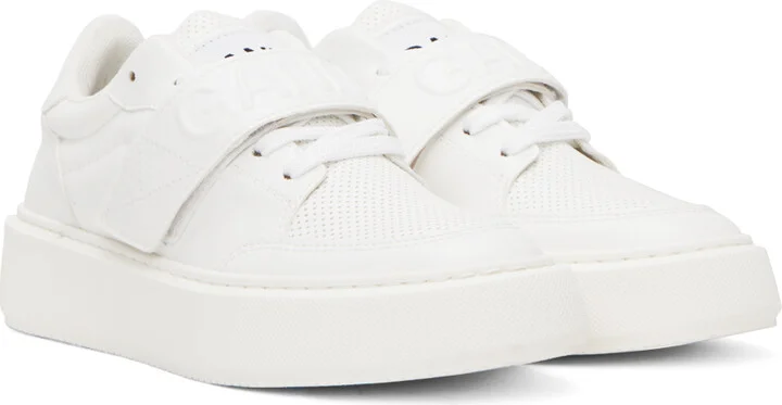 GANNI White Sporty Sneakers - Image 4