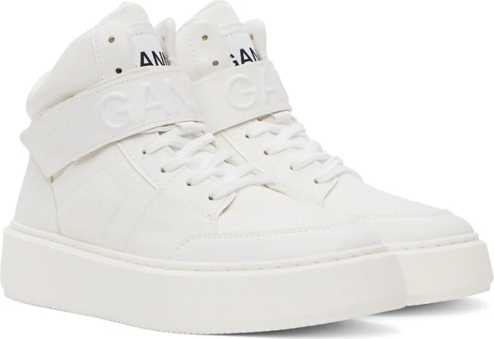 GANNI White Sporty Sneakers - Image 4