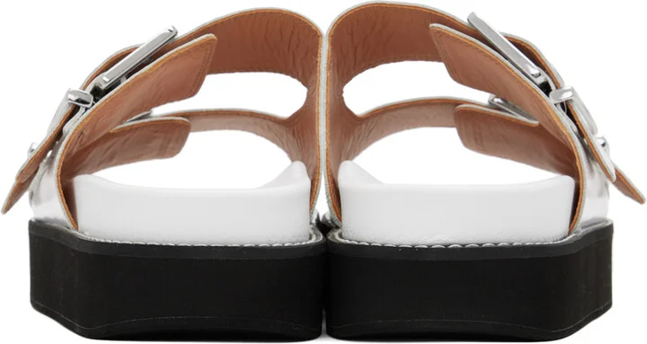 GANNI White Wide Chunky Sandals - Image 2