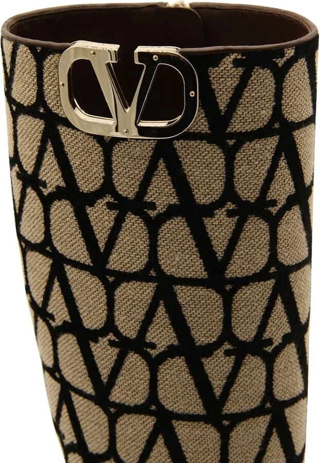 Garavani Canvas Logo Boots - Image 4