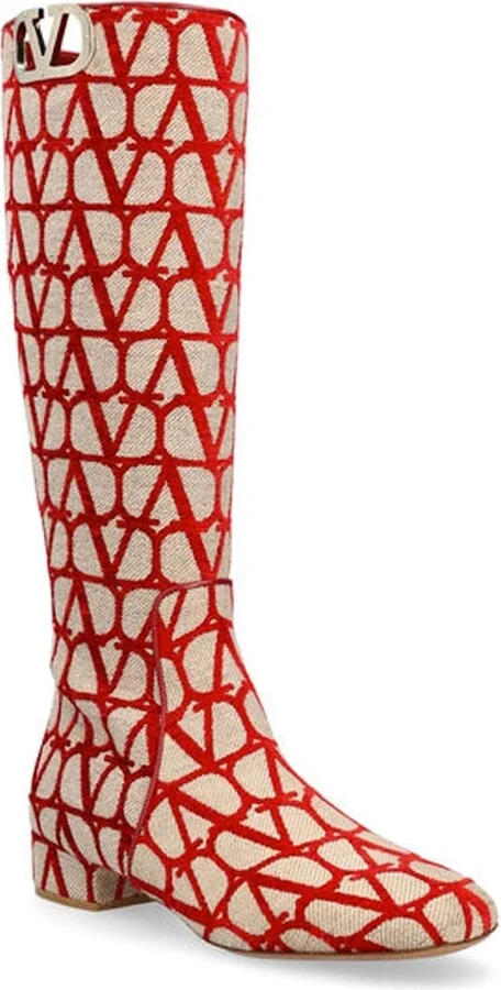 Garavani Canvas Logo Boots - Image 2