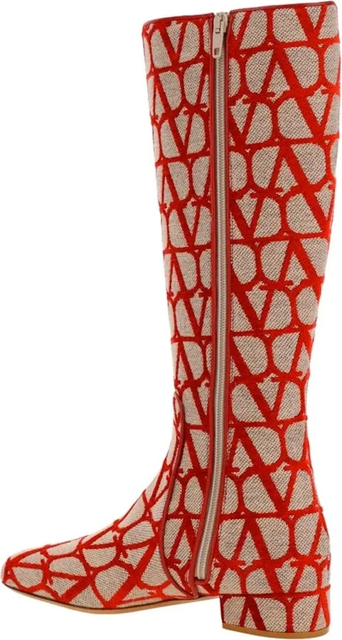 Garavani Canvas Logo Boots - Image 3