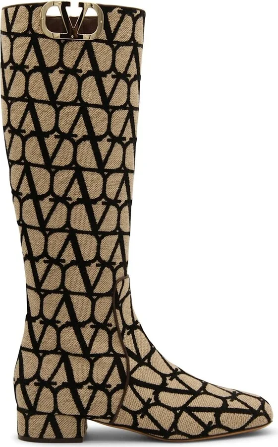 Garavani Canvas Logo Boots