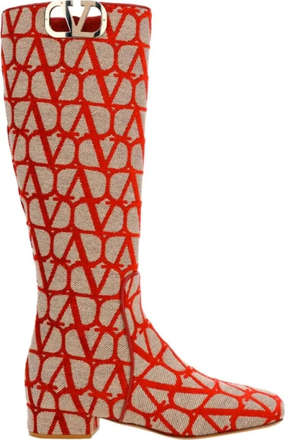 Garavani Canvas Logo Boots