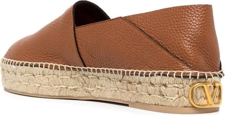Garavani Logo-plaque Leather Espadrilles - Image 3
