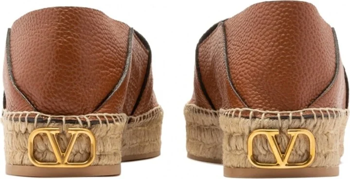 Garavani Logo-plaque Leather Espadrilles - Image 4